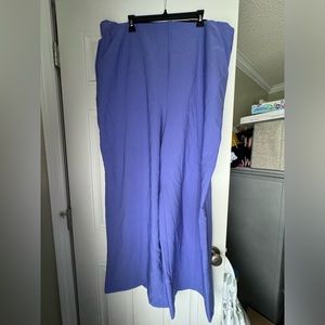 NWT Torrid Sz 3 / 3x / 22-24 Sharkskin Wide Leg Pant - Periwinkle Blue